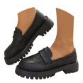 thumbnail image 2 of Mostsola Womens Retro Printed Loafers Fashion Slip on Platform Lug Sole Casual Dressy Penny Loafers, 2 of 9