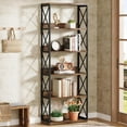 thumbnail image 6 of Tribesigns 5-Tier Industrial Bookshelf, 70-Inch Tall Etagere Bookcase with Open Shelves, 6 of 6