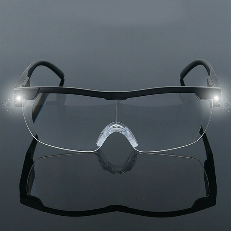 Magnifying Glasses with Light, 160% 200% Magnifying Lighted Eyeglasses,  Hands Free for Close Work