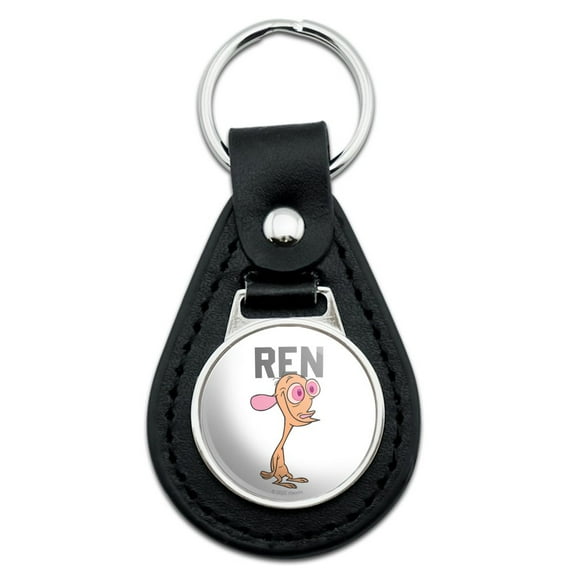 Black Leather Ren and Stimpy Show Collegiate Ren Keychain
