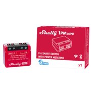 Shelly 1PM Mini Gen3 | WiFi & Bluetooth Smart Switch Relay, 1 Channel 8A with Power Measurement | Home Automation | Compatible with Alexa & Google Home | iOS Android App | No Hub Required