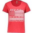 thumbnail image 3 of Inktastic R.e.d. Fridays Until They Come Home Remember Everyone Deployed Women's Plus Size T-Shirt, 3 of 5