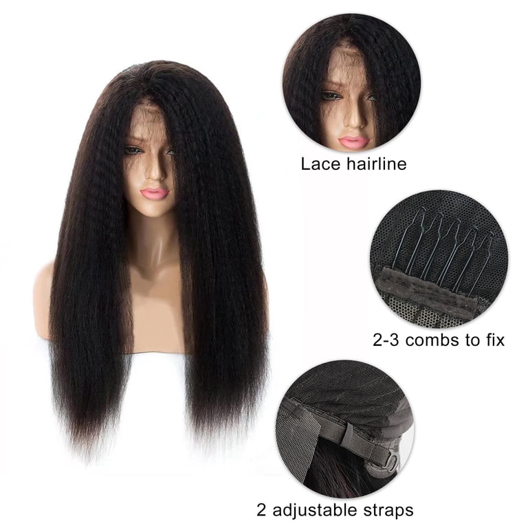 Unique Bargains Lace Front Wigs Heat Resistant Long Straight  display picture 1