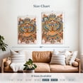 thumbnail image 4 of Elephant Stock Kaleidoscope Cats Iv Wall Art - Vertical Canvas Wall Art - Living Room Wall Decor - Abstract Canvas - Orange And Yellow Decor By Louis Wain - 30" x 45", 4 of 8