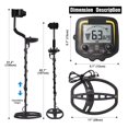 thumbnail image 3 of TX-850 Professional Metal Detector Underground Depth 2.5m Search Finder Gold Detector Treasure Hunter LCD Screen ,Easy to Install, 3 of 7
