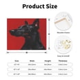 thumbnail image 2 of Logiee Black Dog Red Background Print Canvas Wall Art ,Art Poster,Canvas Decorative Picture,Decor Wall Pictures for Living Room Bedroom Bathroom,Ready to Hang, 2 of 6