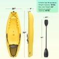 thumbnail image 6 of Naipo Kayak with paddle 6.5FT Kayak 4-Level Footrest Sit On Top for Youth KId to Teen Up to 121lbs, 6 of 10