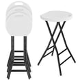 thumbnail image 3 of General Collapsible Stool, 24-Inch High Folding Bar Stool Featuring a Safety Lock, Made of Metal And Plastic, Designed for Adults with a Handle And Steel Frame Legs, Supports Up to 550 Pounds, 3 of 13