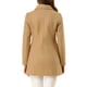 thumbnail image 3 of Abrigo largo de invierno de doble botonadura con cuello Peter Pan para mujer Inspire Chic 3XL color caqui, 3 of 7