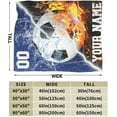 thumbnail image 2 of Custom Soccer Blanket with Name No. for Women Men, Personalized Cool Soccer Themed Design Printed Throw Blankets for Teens Adults Lap, Chair Sofa, Giftable Blanket, 50"x 60", 2 of 6