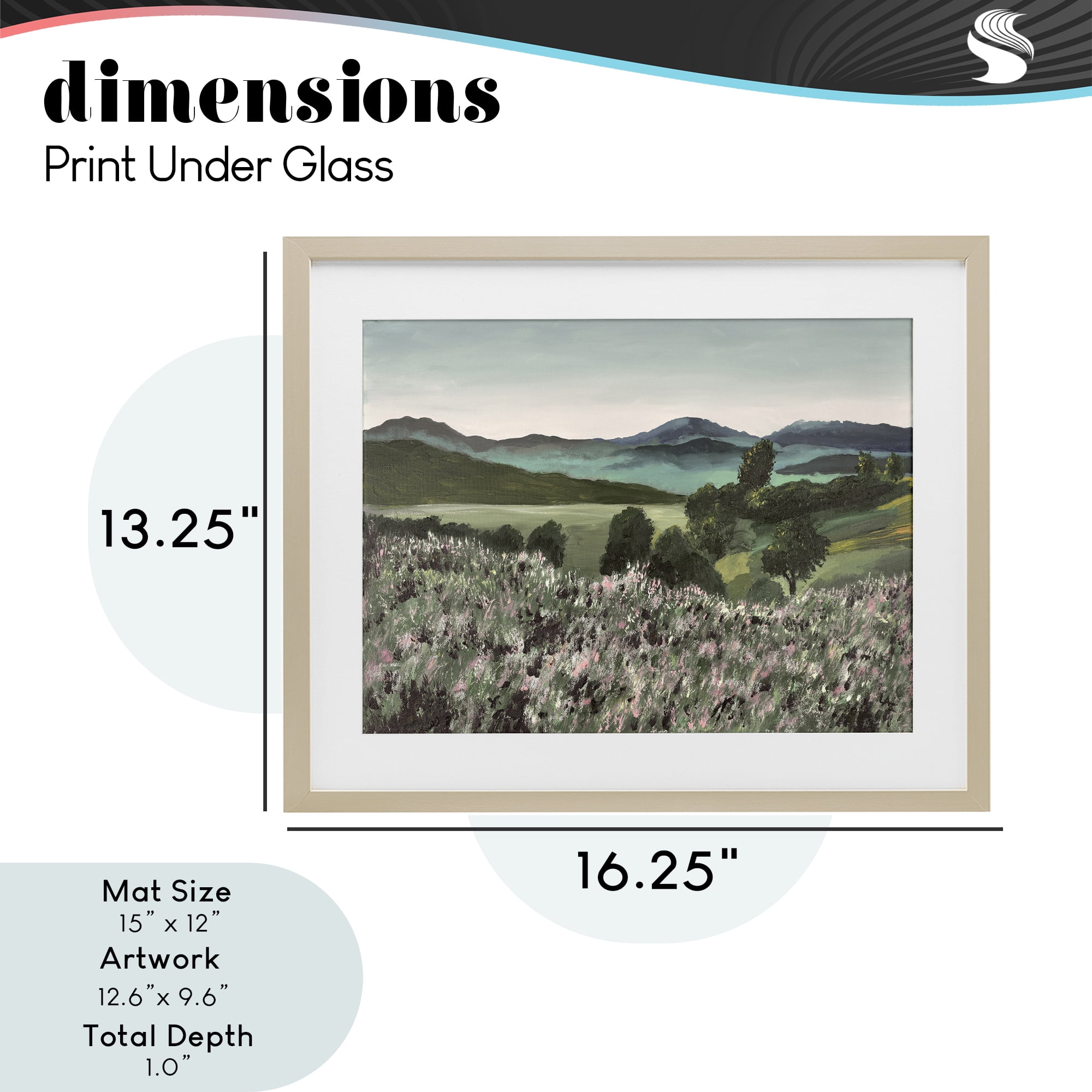 Stupell Industries Windblown Meadow Blooms Birch Framed Print Under Glass, design by Lee Ann Zirbes