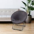 thumbnail image 6 of yotijay Round Saucer Chair Cover Anti Slip Soft Replace for Home Dining Room Bedroom Gray, 6 of 9