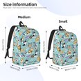thumbnail image 2 of Yiaed Dogs Print Laptop Backpack Travel Canvas Backpack Vintage Aesthetic Backpack for School Knapsack Plain Backpack Backpack for School-Medium, 2 of 5