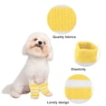 thumbnail image 3 of Unique Bargains Pack of 4 Dog Soft Knitted Socks Joint Protection Yellow White L, 3 of 7