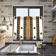 thumbnail image 4 of Yayeee Kitchen Curtains Tier Pair Light Filtering 27"x36" Rod Pocket Short Cafe Window Panel, Beige Abstract Dots, 4 of 7