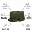 thumbnail image 5 of Wrangler Unisex Travel Toiletry Bag Waterproof Hanging Dopp Kit Dual‑Layer Wet‑Dry Separation Cosmetic Organizer, Green, 5 of 8