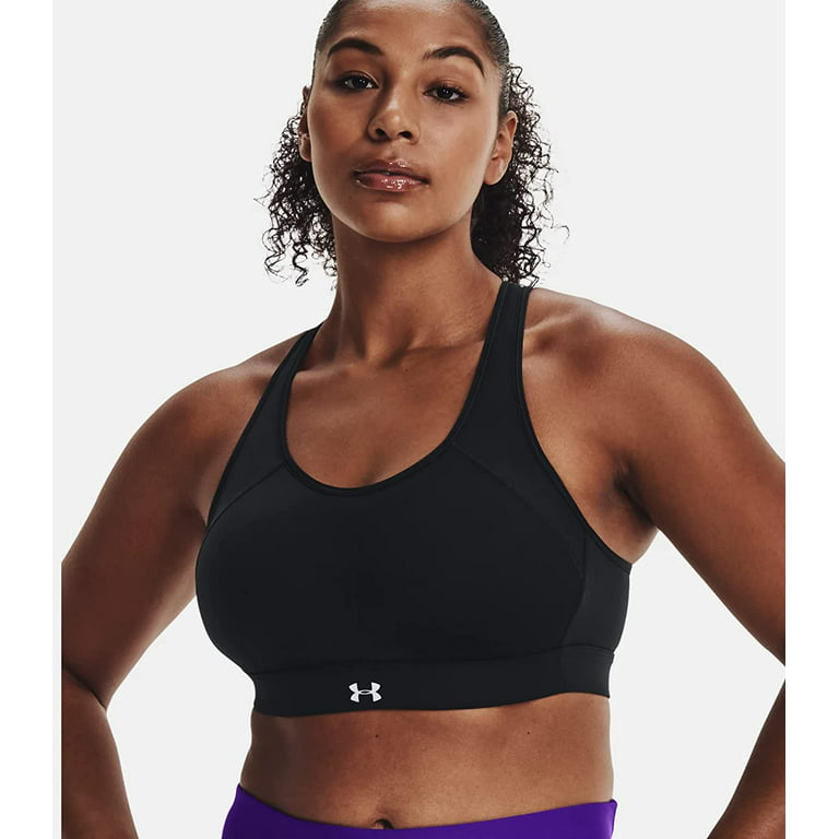 UNDER ARMOUR Intimates Black Logo Accent Solid Everyday Sports Bra