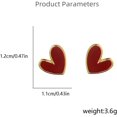 thumbnail image 6 of 18G Dainty Enamel Heart Stud Earrings for Women 925 Sterling Silver Post Pin Hypoallergenic Small Cute Love Cartilage Studs Piercing Jewelry, 6 of 11