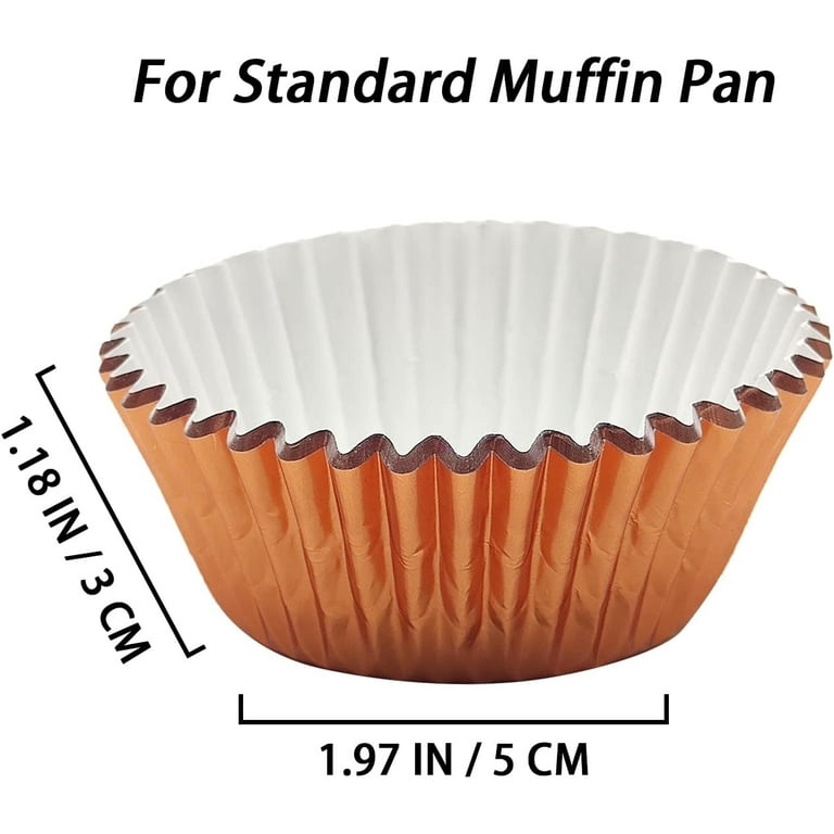 Orange Cupcake Liners 160-count, Standard Wrappers Muffin Baking