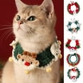 thumbnail image 7 of Christmas Pet Scarf, Christmas Pet Collar, Hand Woven Wool Dog Neck Ornament, Multicolor Holiday Decoration for Pets, 7 of 7