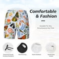 thumbnail image 6 of Picia Insects and Flowers pattern Mens Swim Trunks with Compression Liner Stretch Beach Shorts Quick Dry with Zipper Pockets No-Chafing Board Shorts-3X-Large, 6 of 9
