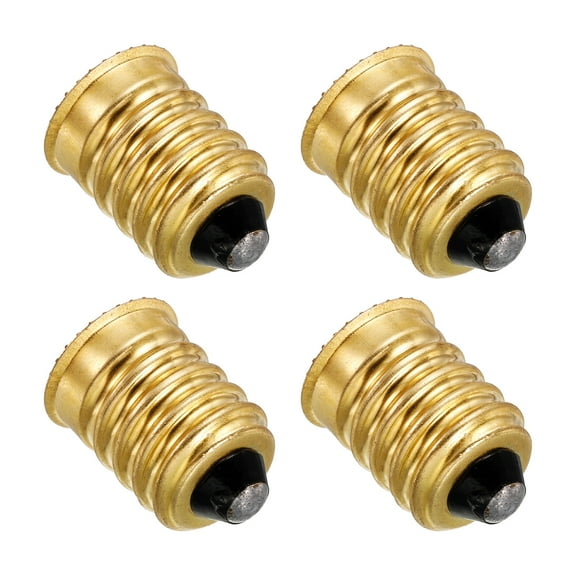 Uxcell E14 to E12 Light Socket Adapter Converter Bulb Base Lamp Holder Connector Gold Tone 4 Pack