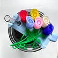 thumbnail image 4 of Pebbuoy Rose Flower Straw Cover BPA Free Silicone Reusable Dust-proof No Spill 6-10MM Tumbler Straw Tip Plug Topper Protector Cup Accessories, 4 of 6