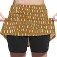 thumbnail image 2 of ZQUUVOU Girls Faux 2 Piece Skort Printed High Waist A Line Athletic Skirt with Shorts Casual Play Sports Yellow, 2 of 7