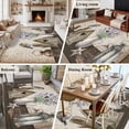 thumbnail image 5 of Vintage Flowers Area Rugs 6'x9', Washable Small Throw Rugs for Kitchen Dining room, Birds Retro Art Elegant Farmhouse Indoor Outdoor Rug Non-Slip Low Pile Carpet Runner Reversible Floor Mats, 5 of 8
