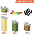 thumbnail image 3 of stusgo 24 Pack Airtight Food Storage Containers with Lids, Plastic Kitchen and Organization Canisters for Cereal, Flour and Sugar, BPA Free, Includes Spoons, Labels and a Pen, 3 of 8