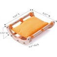 thumbnail image 3 of SUTENGDA Wood Removable Hamster Bed Rocking Wood Detachable Washable Small Animal Bed Guinea Pig Bed Cage Bed and Guinea Pig Summer Nest (Color   Green), 3 of 4