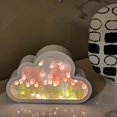 thumbnail image 5 of DIY Tulip Night Light, Cloud Tulip Mirror Night Light, Simulation Flower Bedroom Sleeping Table Lamp, Home Mirror Decoration, Room Decor for Teen Girls, Night Light for Bedroom, 5 of 6