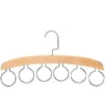 thumbnail image 1 of Wood Scarf Ring Hanger Storage Holder Hole Hanger 6 Ring, 1 of 2