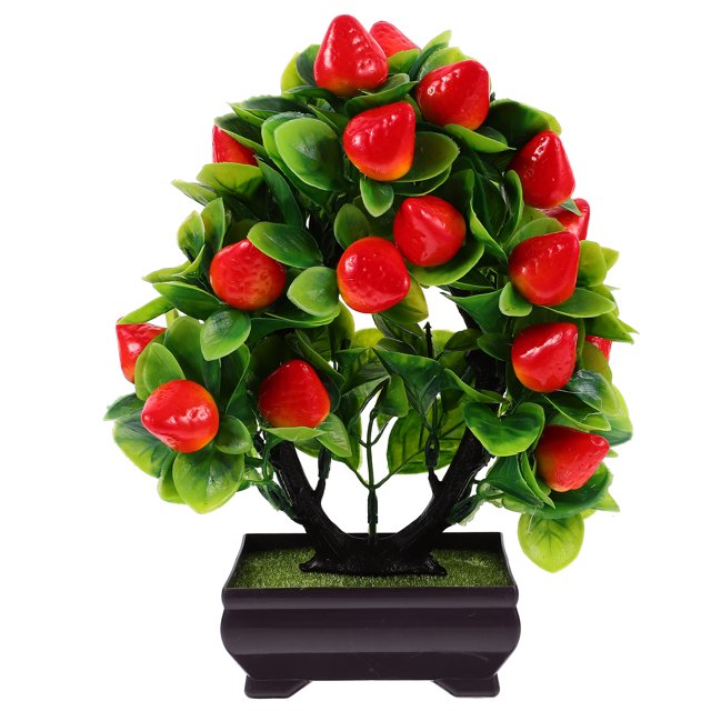 Artificial Potted Plant Fake Potted Flower Faux Potted Plant Bonsai Decoration Fake Decor