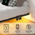 thumbnail image 3 of Floating Bed Frame Full Size, Heavy Duty Bedframe with Smart LED Lights & Charging Station, Modern Metal Platform Bed, Easy Assembly No Box Spring Needed, 8 Inch, 3 of 8