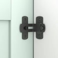 thumbnail image 1 of ORUYROP 90 Degree Locking Privacy Lock Sliding barn Door Latch Right Angle Door Clasp cam Lock (2 Black), 1 of 5