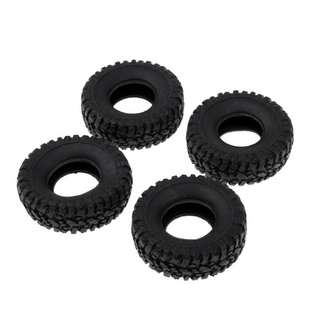 4 Piezas RC Modelo 1/16 Neumáticos de Goma Suave para WPL B14 B16 B24 C14 C24 RC Coche de Control Remoto Baoblaze Neumáticos blandos de goma