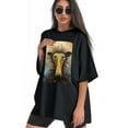 thumbnail image 3 of Plus Size Shirt for Women Black Tops for Women Short Sleeves Shirt for Women Deerhound 1 T Shirt Oversized Shirt for Women S, 3 of 5