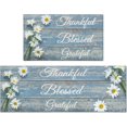 thumbnail image 1 of Farmhouse Kitchen Rugs Set of 2, Spring Summer Daisy Kitchen Rugs and Mats Non Skid Washable, Farmhouse Kitchen Decor and Accessories,Country Daisy Runner Rugs (17"x47"+17"x30"), 1 of 6