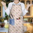 thumbnail image 6 of Pink Checkered Cow Pattern Apron-Garden Aprons for Women with Pockets-Cotton Linen Waterproof Kitchen Cooking Gardening Aprons Adjustable for Kitchen,Cooking,BBQ and Salon 33x27 Inch, 6 of 7