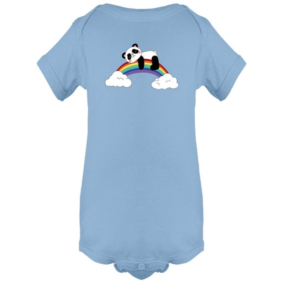 Cute Panda Sleeping On A Rainbow Bodysuit Infant -Image by Shutterstock,  6 Months