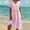 Pink, variant on Blmnix Women's Dresses Fit & Flare Vacation Dress Beach Dress Dresses Cocktail-Length Short Sleeve V-Neck Women's Casual Dresses,XXXL