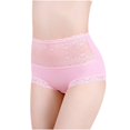 thumbnail image 6 of Elainilye Fashion Women Cotton Underwear High Waisted Sexy Lace Belly Tightening and Hip Lifting Oversized Cotton Underwear,Pink, 6 of 7