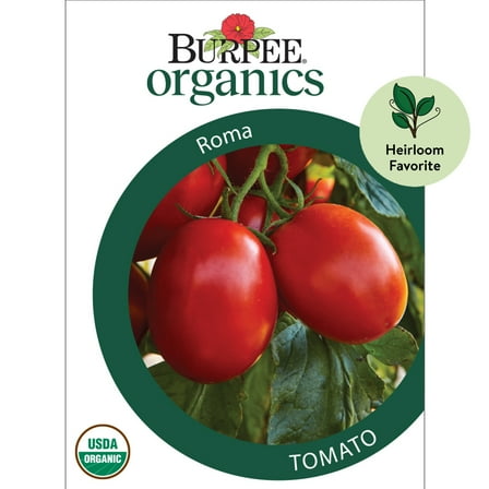 Burpee Organic Roma Tomato Vegetable Seed, 1-Pack