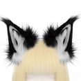 thumbnail image 4 of Jiibva Faux Fur Fox Wolf Ears Headband Handmade Furry Animal Ear Hairband Women Men Head Accessories for Halloween Party, 4 of 7