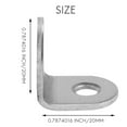 thumbnail image 6 of 20 Pcs Stainless Steel L Bracket Corner Brace Joint Fastener L Shaped Corner Fastener Joints Bracket, 6 of 7