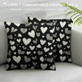 thumbnail image 3 of Nawypu  Valentines Day Lumbar Pillow Covers Black Love Heart Holiday Decorative Throw Pillows Romantic Valentine Gifts Pillowcase Cushion Cover Decor for Home Couch Bed Soft, 3 of 5