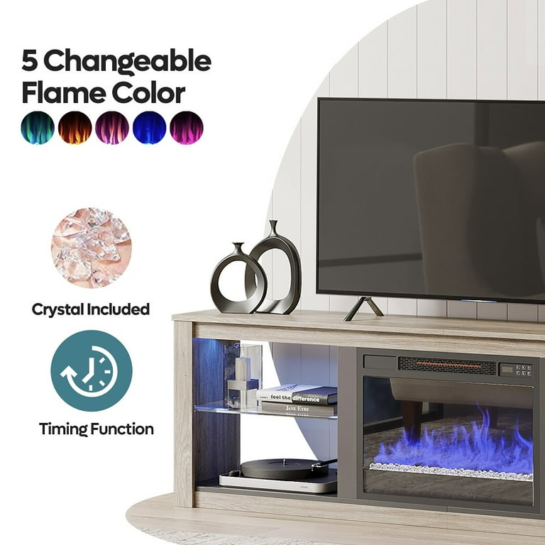Walmart fireplace tv stand 75 inch deals