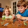 thumbnail image 2 of Xugoox Jurassic World building toys are a 12-piece set with a Tyrannosaurus Rex, a Sauropod, a Pterodactyl, a Tyrannosaurus, and a Stygian Dragon., 2 of 6