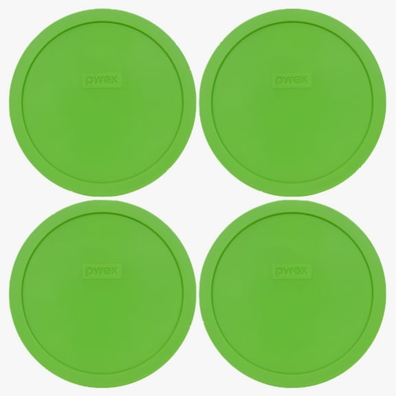 Pyrex 7402-PC Green Round Replacement Lid Cover (4-Pack) for Pyrex 7402 7-Cup Bowl (Sold Separately)